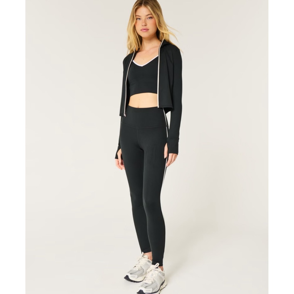 Gilly Hicks Womens Active Recharge High‎ Rise Pants Leggings Legging Black L NWT